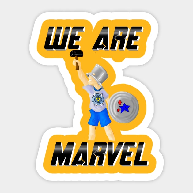 We Are Marvel Pod (Just Justin) Sticker by We Are Marvel Pod